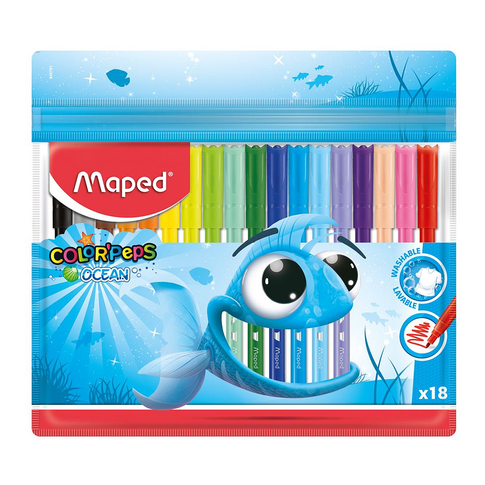 Фломастеры Maped "Color Peps Ocean", 18 шт