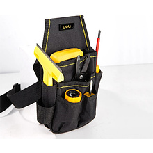 Сумка для инструментов поясная Deli YS EDL430003, 250х120х40 мм, ткань Oxford, черный