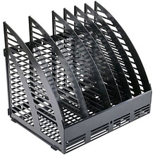 Модуль вертикальный с передней стенкой, 6 отделений, черный