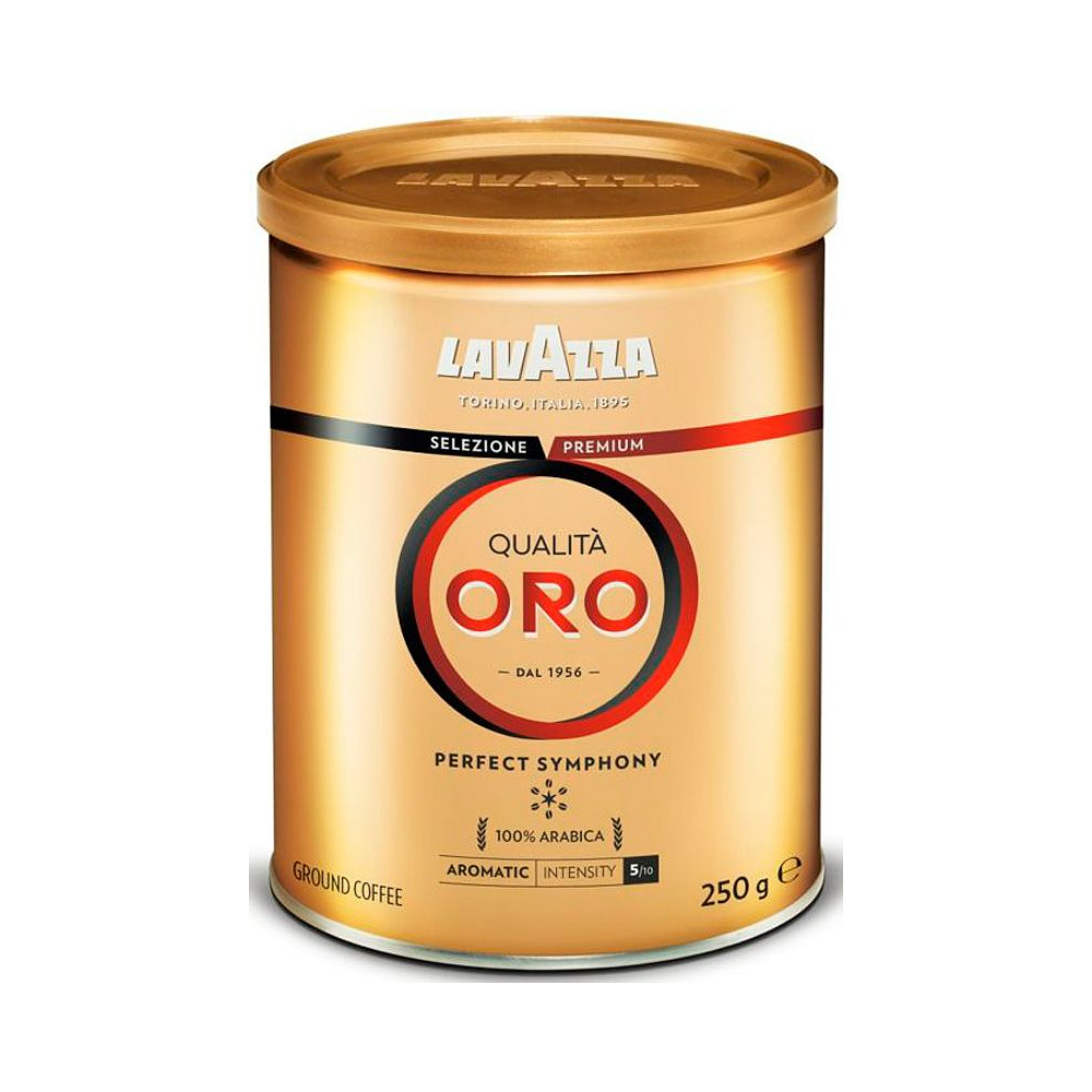 Кофе "Lavazza" Qualita Oro INT, молотый, 250 г, жестяная банка