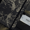 Блокнот "Total Black goldfish gold", А5, 96 листов, на резинке, черный, золотистый, срез черный - 7