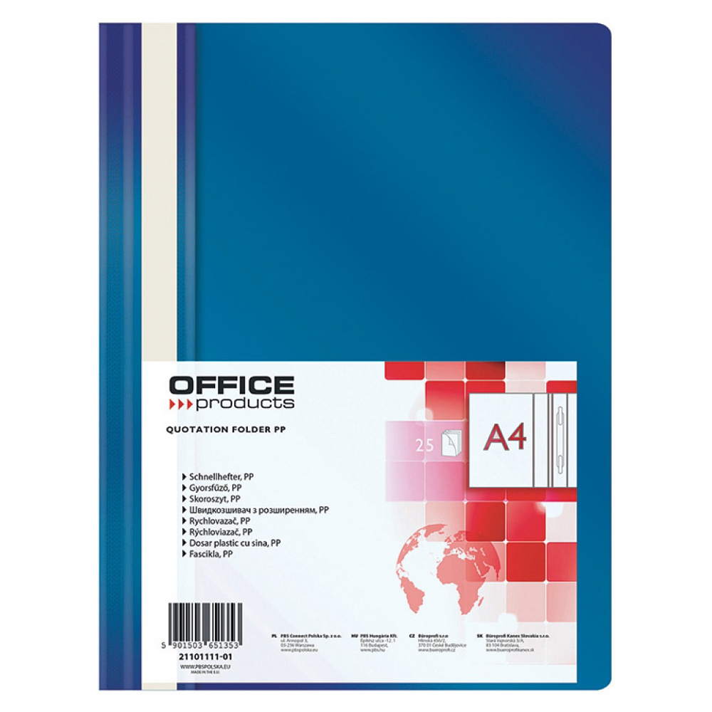 Папка-скоросшиватель "Office Products", А4, темно-синий 9124262 купить ...