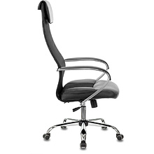 Кресло для руководителя Бюрократ "CH-608SL/BLACK", экокожа, сетка, ткань, сетка, металл, черный