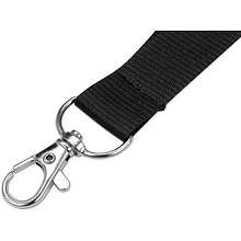 Тесьма с карабином для бейджа "8391", 900x20 мм, черный