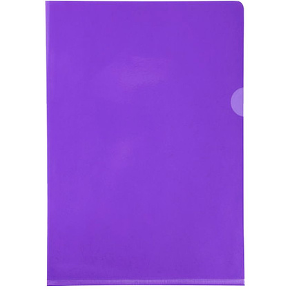 Папка-уголок "Exacompta", А4, 130 мк, ПВХ, прозрачный, фиолетовый