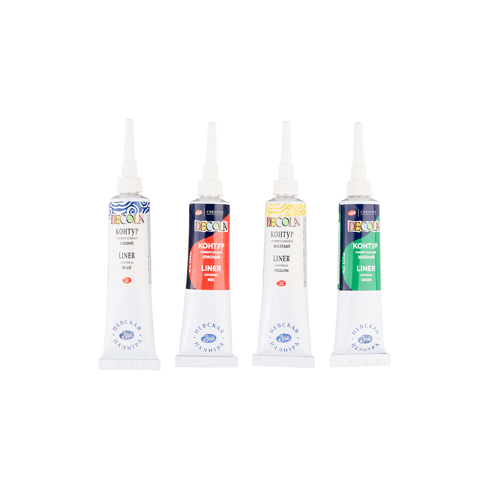 Контур акриловый универсальный "Декола classic", набор 4 цветов, 18 мл, тубы - 5