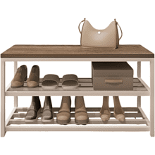 Обувница ALLERD 2 RION, белый муар, 830х320х450, австралийское дерево