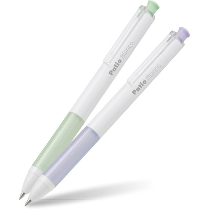 Ручка шариковая автоматическая "Blanco", 0.7 мм, белый, стерж. синий - 2