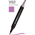 Маркер перманентный двусторонний "Sketchmarker Brush", V62 бордовый шалфей