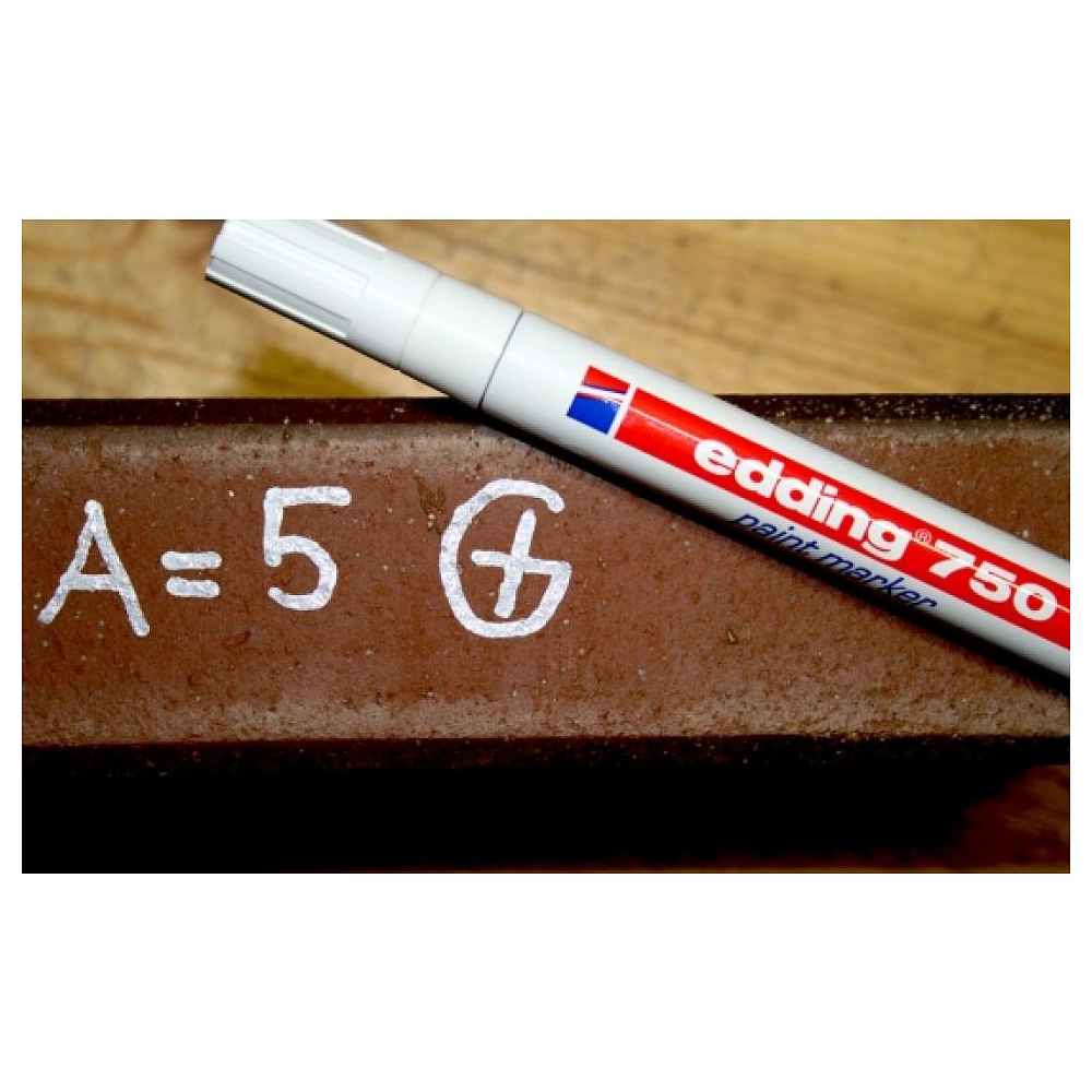 Маркер перманентный на нитрокраске Edding "750", красный - 8