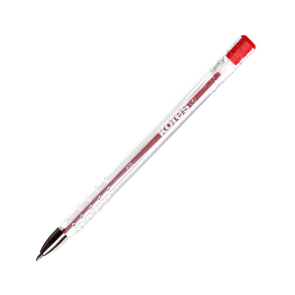 Ручка шариковая "K11", 0.7 мм, прозрачный, стерж. синий - 2