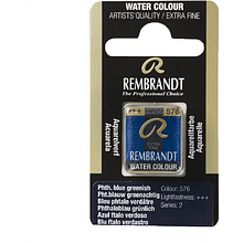 Краски акварельные "Rembrandt", 576 фтало зеленовато-синий, кювета