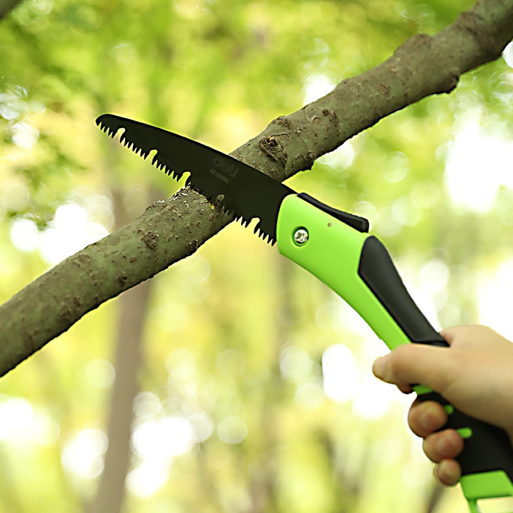 Пила садовая Deli GS EDL6006, 180 мм, складная, черный, зеленый - 7