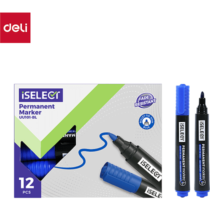 Маркер перманентный "iSELECT", 2 мм., синий - 2