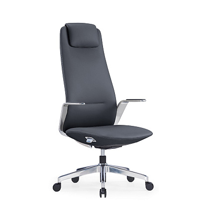 Кресло для руководителя SitZone CH-515A, кожа, алюминий, черный, -30%