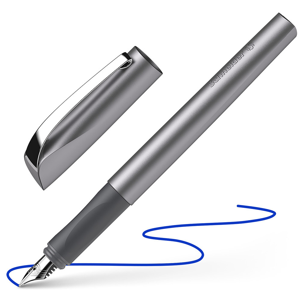 Ручка перьевая "Schneider Ceod Shiny", M, графит, патрон синий - 2