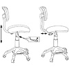 Кресло для детей "Бюрократ CH-299-F/ABSTRACT", сетка, ткань, абстракция - 6