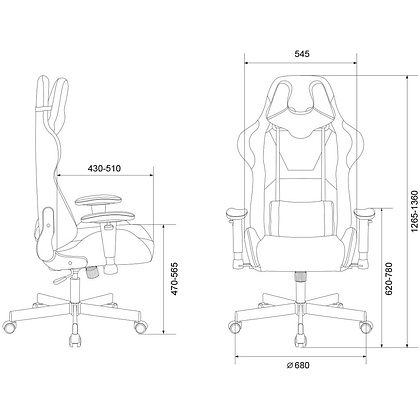 Кресло игровое Бюрократ VIKING KNIGHT Light-10, ткань, металл, темно-коричневый  - 16