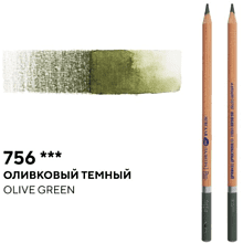Карандаш акварельный "Белые ночи", 756, оливковый темный