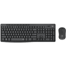 Клавиатура + мышь Logitech "MK295 Silent", беспроводная, черная 