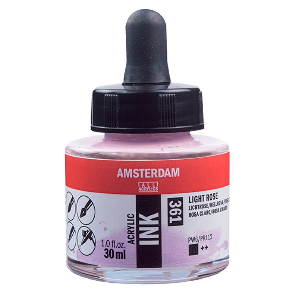 Краски жидкий акрил "Amsterdam", 361 розовый светлый, 30 мл