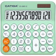 Калькулятор настольный CD-2861-12 Catiga, 12-разрядный, пластик, светло-зеленый