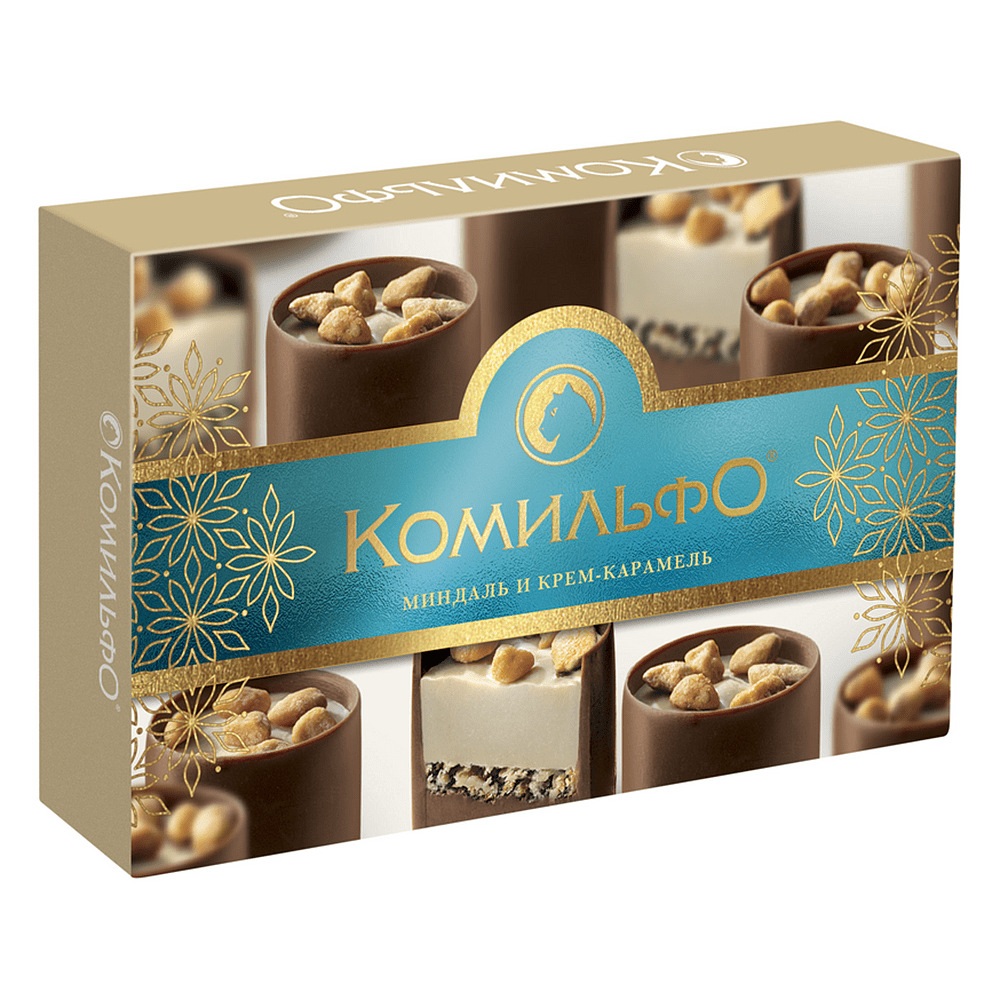 Конфеты шоколадные "Комильфо" 116 г, c кремом и миндалем 9094165 купить ...
