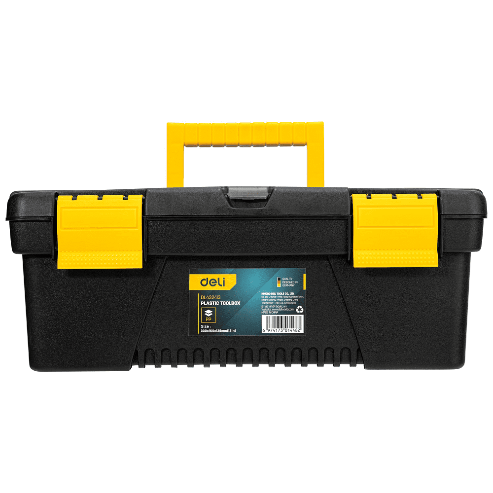 Ящик для инструмента Deli "EDL432413", 330х160х125 мм, пластмасса 