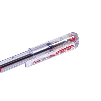 Ручка шариковая "ВК 77", 0.7 мм, прозрачный, стерж. красный - 4