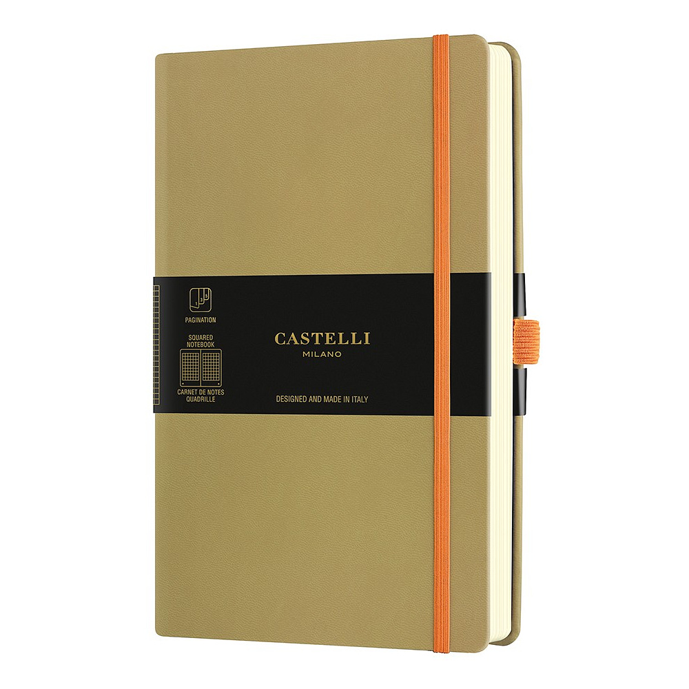 Блокнот Castelli Milan "Aqua Olive", А5, 120 листов, клетка, оливковый