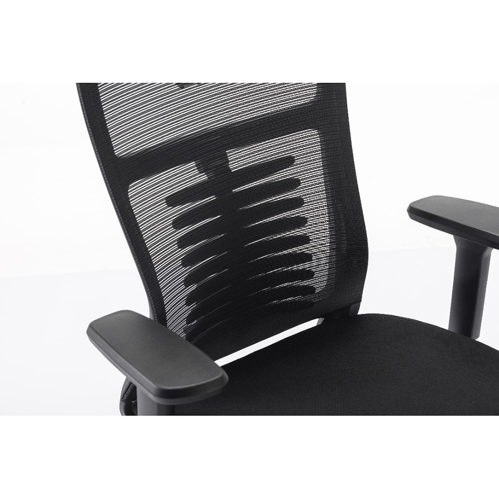 Кресло для руководителя EVOLUTION "FISHBONES", ткань, сетка, пластик, черный - 10