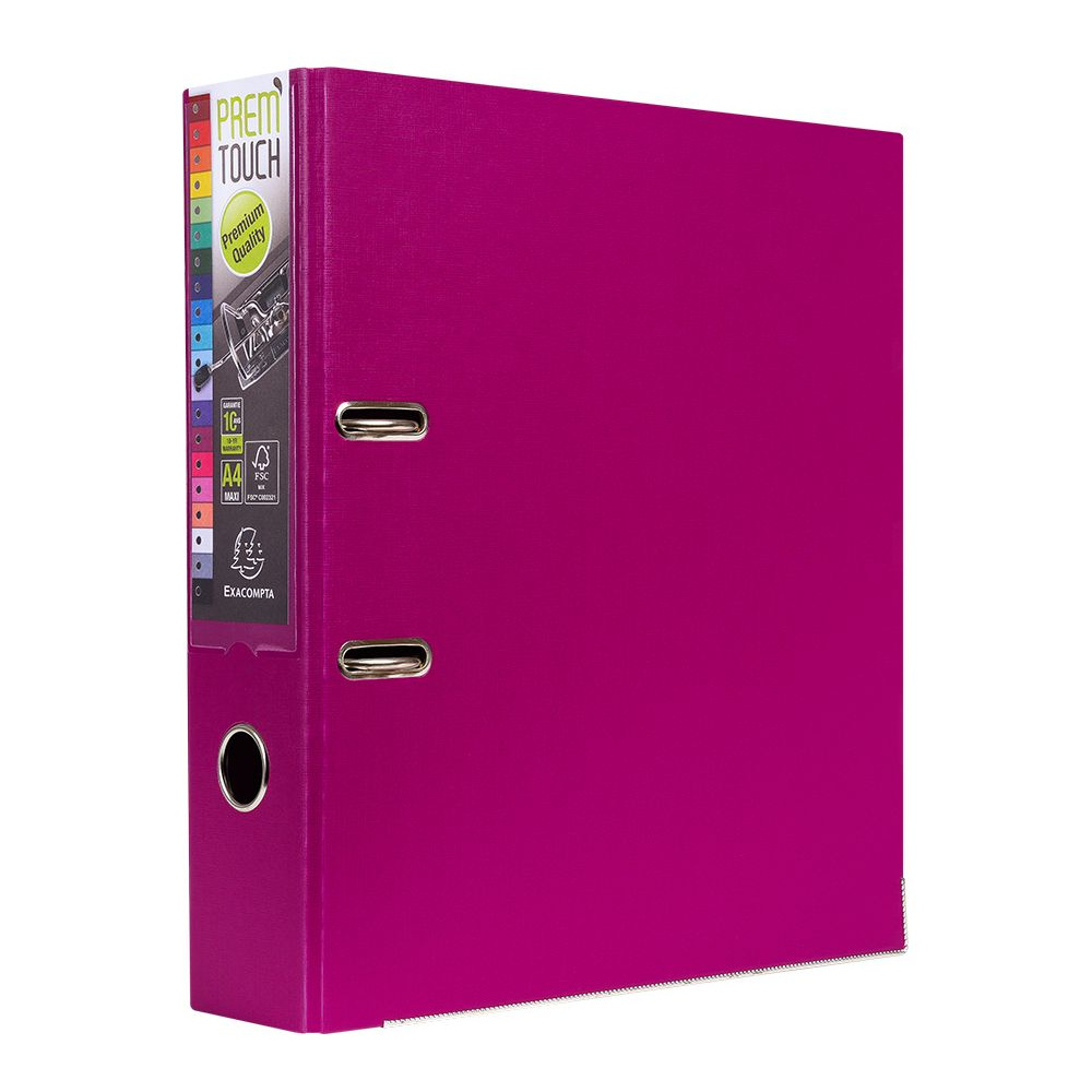 Папка-регистратор "Exacompta", A4, 80 мм, ПВХ, фуксия