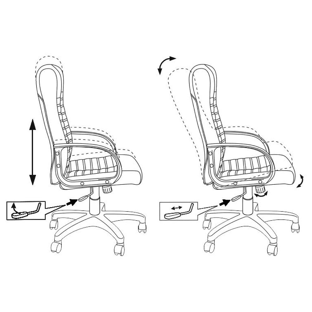 Кресло для руководителя Бюрократ "KB-10LITE", экокожа, пластик, черный - 5