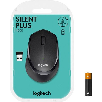 Мышь Logitech "M330 Silent Plus", беспроводная, черный - 8