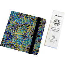 Cкетчбук для акварели "Potentate", холодный пресс, 12х12 см, 300 г/м2, 24 листа, павлин