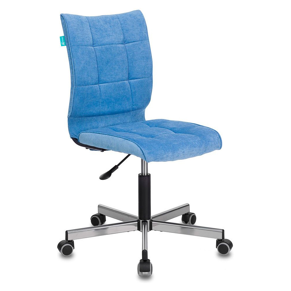 Кресло для персонала "Бюрократ СH-330M/VELV86", ткань, металл, голубой