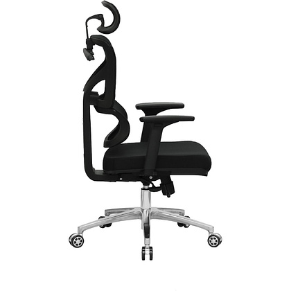 Кресло для руководителя EVOLUTION "ERGO Fabric", ткань, сетка, металл, черный - 2