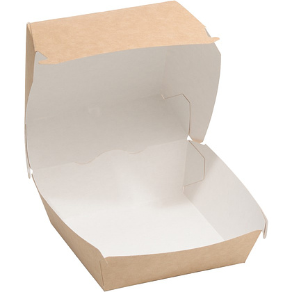 Контейнер бумажный для бургера, 120x120x100 мм, 400 шт/упак, крафт - 3