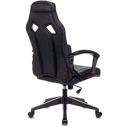 Кресло игровое "Zombie DRIVER", экокожа, пластик, черный, белый - 4