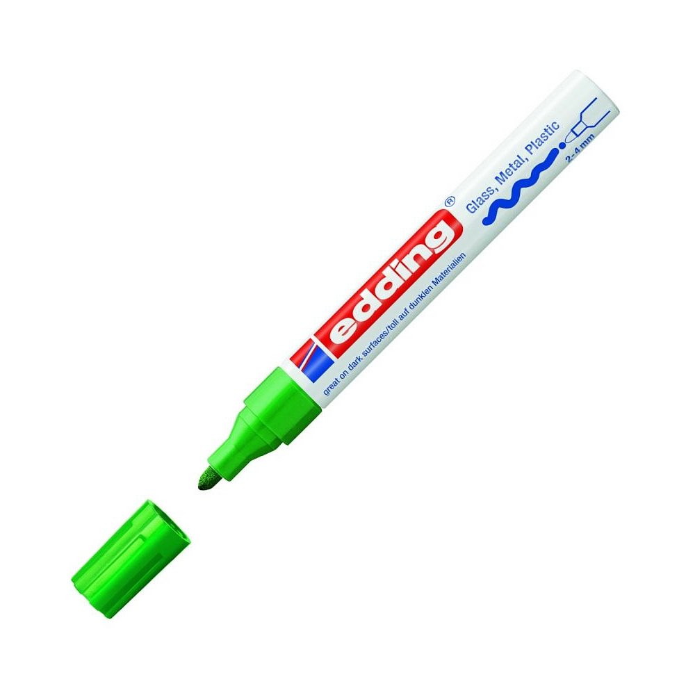 Маркер перманентный на нитрокраске Edding "750", серебристый - 3