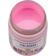 Краска акриловая по ткани "Декола", 370 сакура, 50 мл., банка