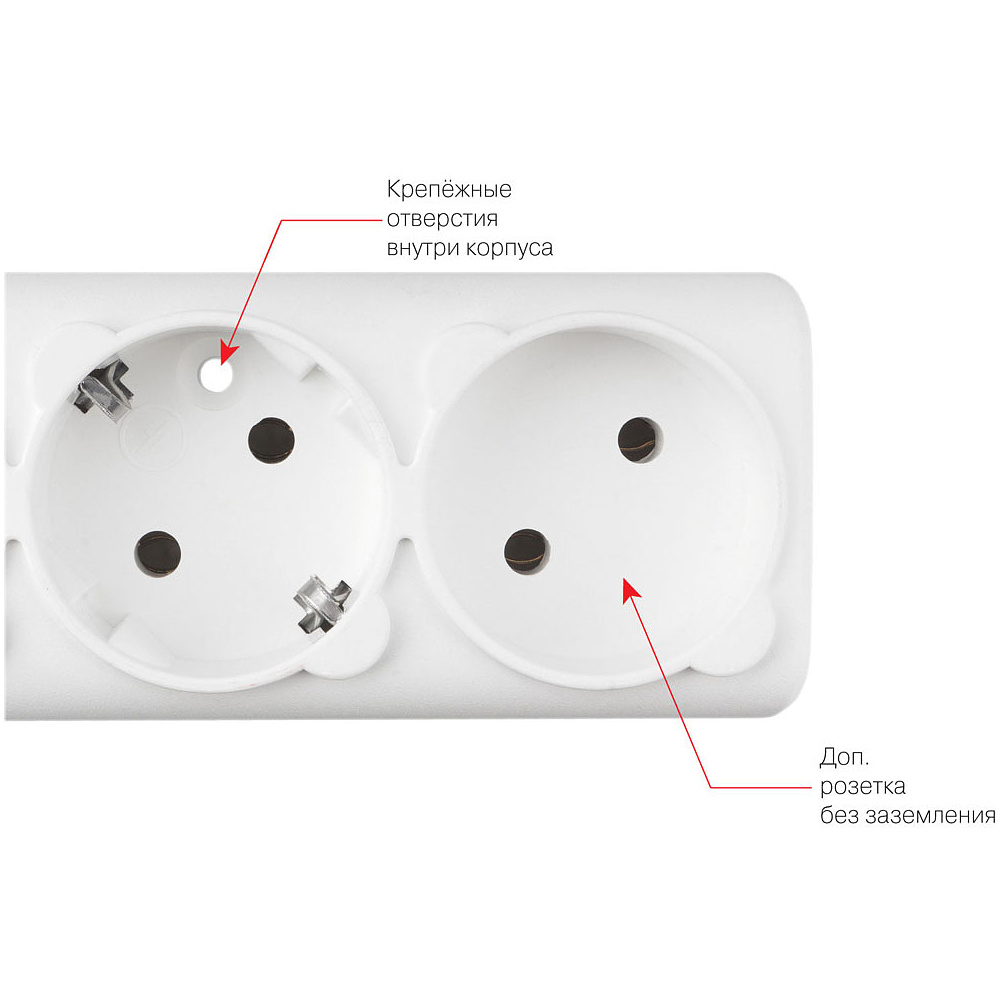 Сетевой фильтр Power Cube "SPG(5+1)-16B-1.9М", белый - 4