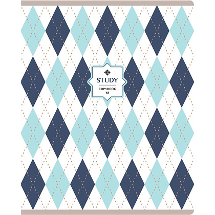 Тетрадь "Study", А5, 48 листов, в клетку, ассорти - 4