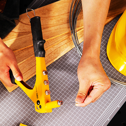 Заклепочник Deli "EDL236910" 265 мм, желтый, черный - 8