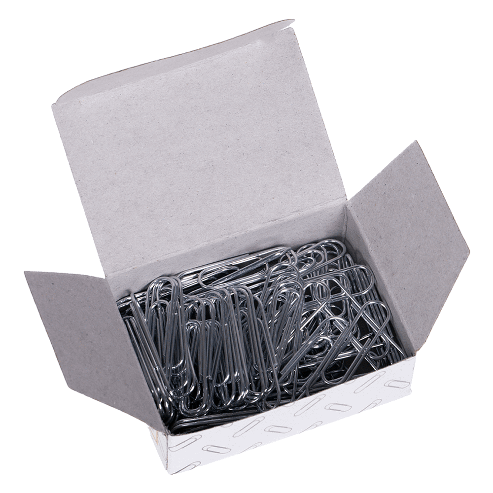 Скрепки овальные "OfficeSpace", 28 мм, 100 штук, серебристый - 2