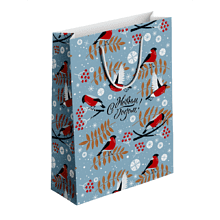 Пакет бумажный подарочный "Frost. Снегири"
