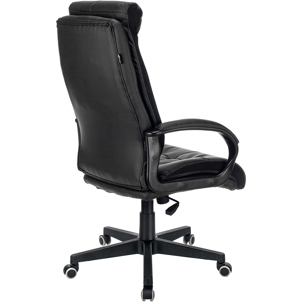 Кресло для руководителя "Бюрократ CH-824B", кожзам, пластик, черный - 4