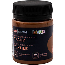 Краска акриловая по ткани "Декола", 419 коричневая, 50 мл., банка