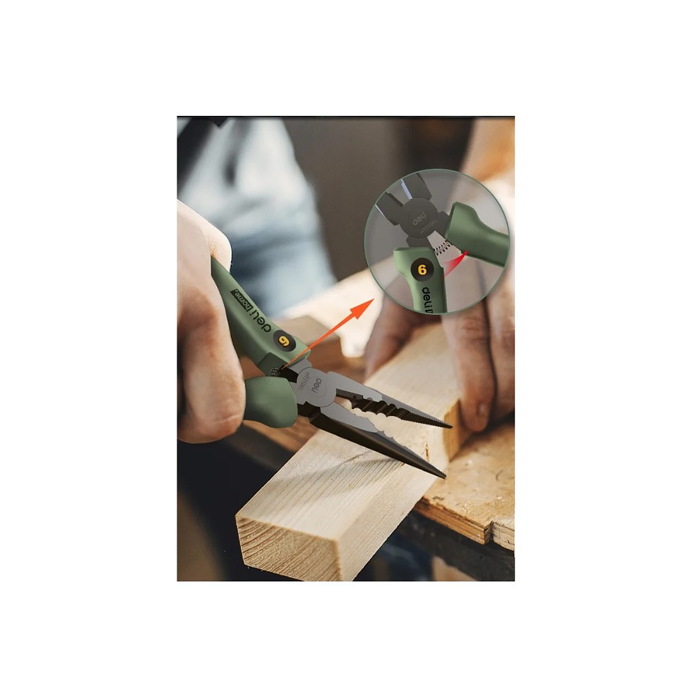 Набор ручного инструмента Deli HS, 8 предметов, Soft Touch, зеленый - 6