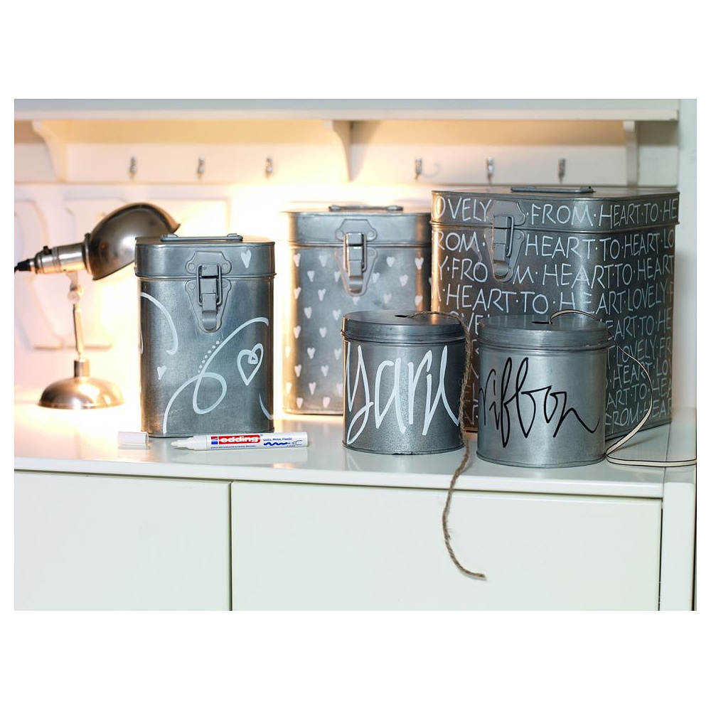 Маркер перманентный на нитрокраске Edding "750", серебристый - 13